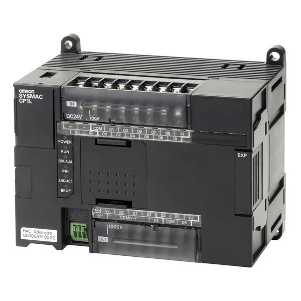 PLC, 24 VDC supply, 12 x 24 VDC inputs, 8 x PNP outputs 0.3 A, 2 x ana image 2