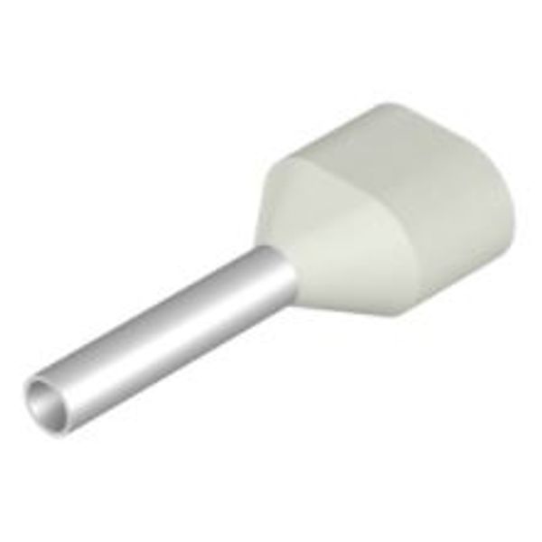 Wire-end ferrule, Twin wire-end ferrule, 11 mm, 8 mm, white image 2