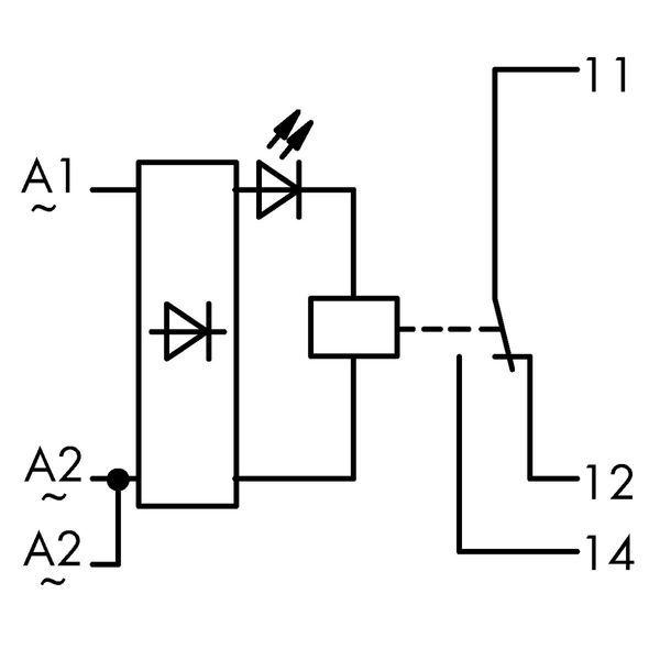 Relay module Nominal input voltage: 115 VAC 1 changeover contact gray image 3