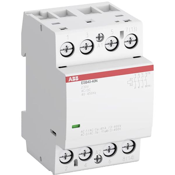 ESB40-40N-07 Installation Contactor (NO) 40 A - 4 NO - 0 NC - 400 V - Control Circuit 400 Hz image 1