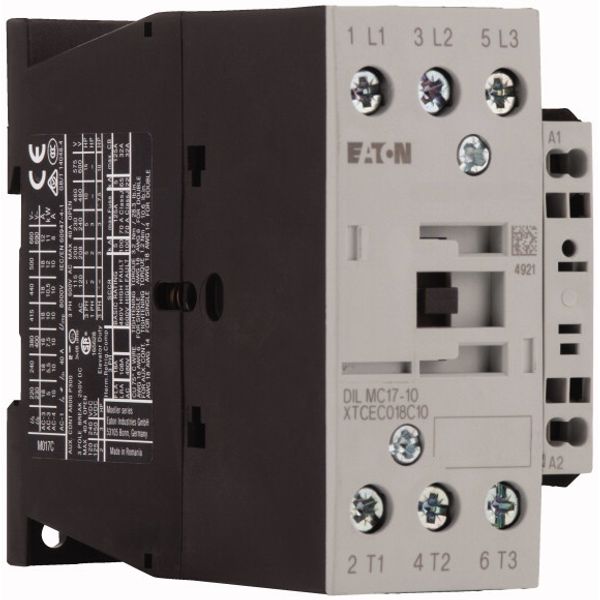 Contactor, 3 pole, 380 V 400 V 7.5 kW, 1 N/O, RDC 240: 200 - 240 V DC, DC operation, Spring-loaded terminals image 4