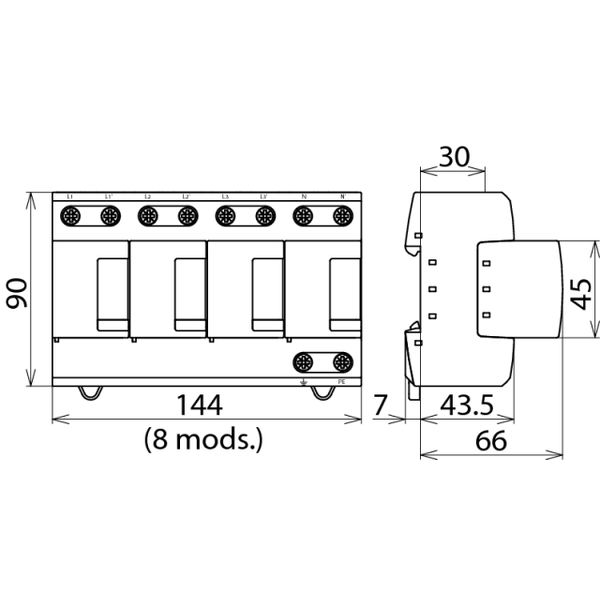 Multipole DEHNventil modular  type 1 and type 2 according to EN 61643- image 2