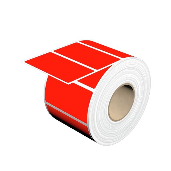 Device marking, Self-adhesive, halogen-free, 64 mm, Polyester, red image 1