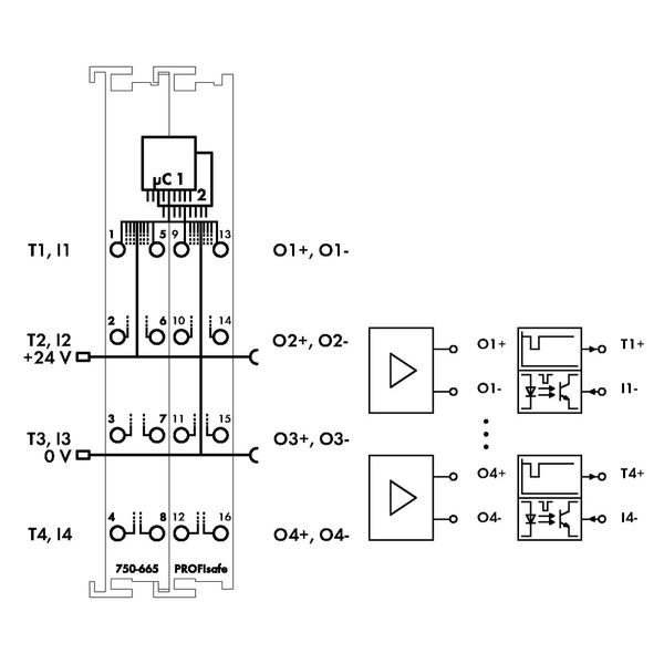 Fail-safe 4/4 channel digital input/output 24 VDC 0.5 A yellow image 4