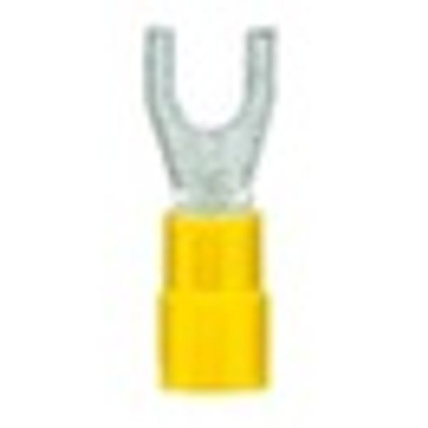 Fork crimp cable shoe, insulated, yellow, 4-6mmý, M5 image 2