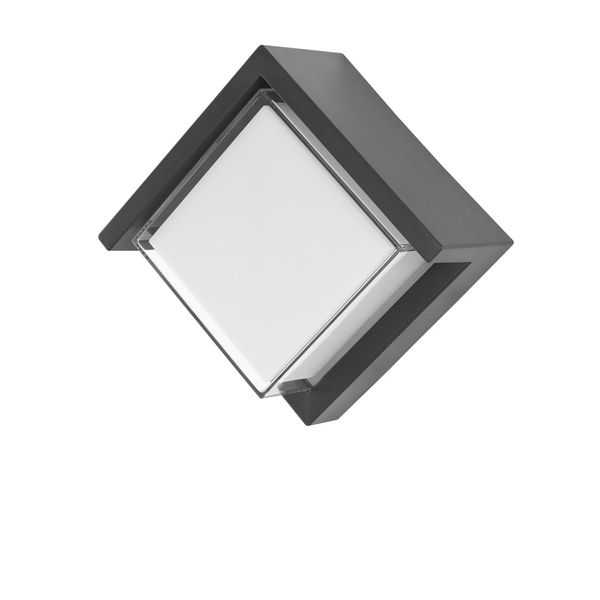 Dark Gray ABS Clear & White Acrylic LED 12 Watt 1385Lm 3000K 200-240 Volt Beam Angle 120 O IP65 L: 16 W: 10 H: 16 cm image 1