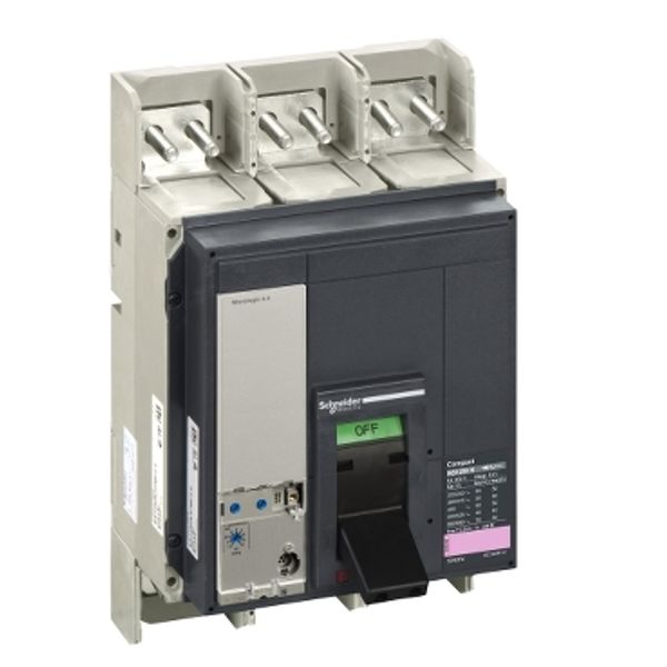 circuit breaker ComPact NS1250N, 50 kA at 415 VAC, Micrologic 5.0 E trip unit, 1250 A, fixed,3 poles 3d image 3