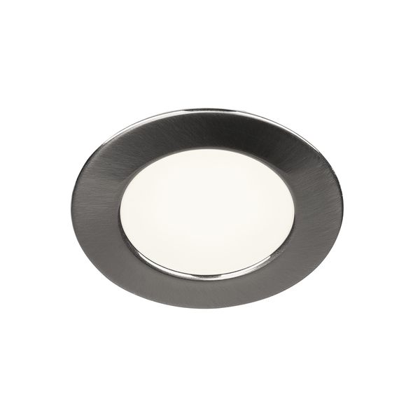 DL 126 LED, downlight, round, brushed metal, warm white, 12V image 1