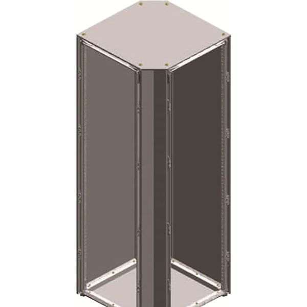 TriLine -R Corner cabinet with rear wall, top plate and closed bottom  image 1