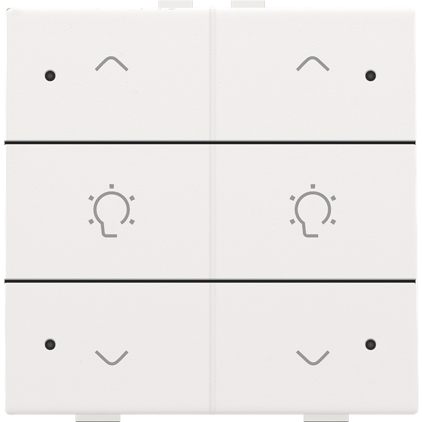 Double dimming control with LED for Niko Home Control, white coated image 2