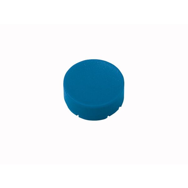 Button plate, raised blue, blank image 1