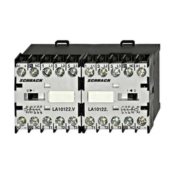 Reversing contactor 5.5kW 24VDC, with NC image 1