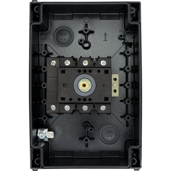 Main switch, P3, 63 A, surface mounting, 3 pole + N, STOP function, With black rotary handle and locking ring, Lockable in the 0 (Off) position image 55
