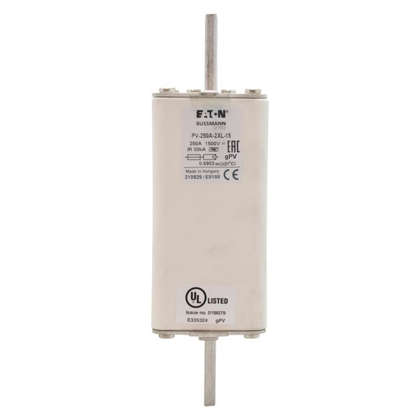 Fuse-link, high speed, 250 A, DC 1500 V, 2XL, 61 x 205 mm, gPV, IEC, UL, with indicator image 12