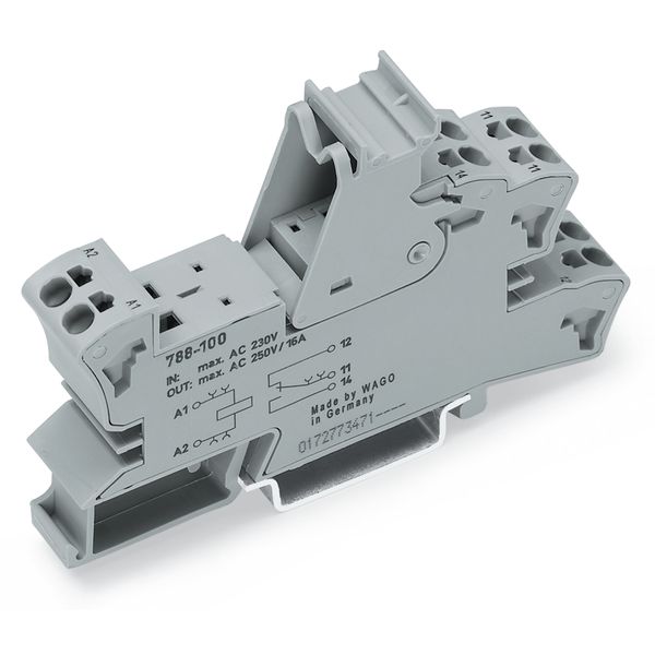 Relay socket 2 changeover contacts for 15 mm basic relays gray image 5