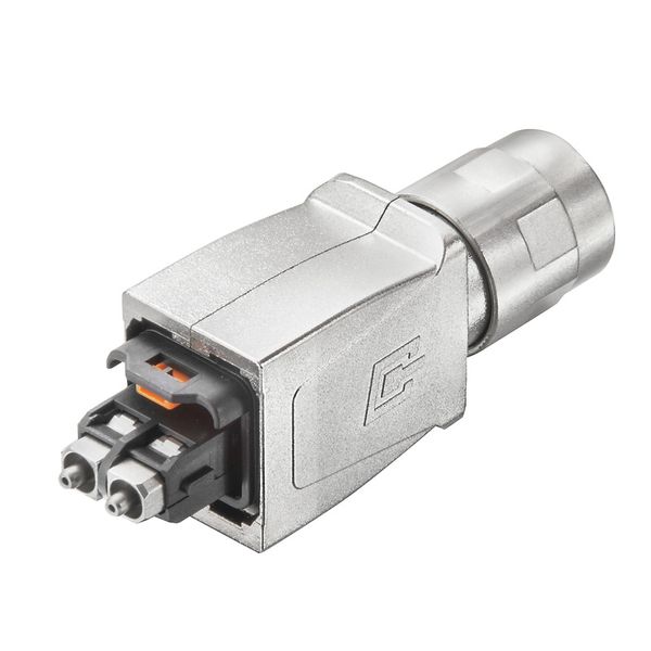 FO connector, IP67, Connection 1: SCRJ, Connection 2: Rapid connection image 1