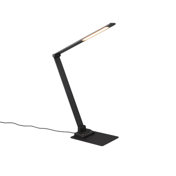 Travis LED table lamp matt black rechargeable image 1