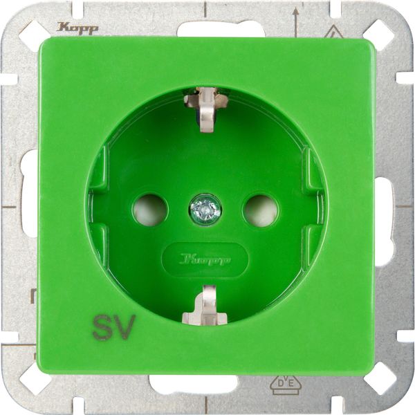 HK05-earthed socket w.SV.-gr image 1