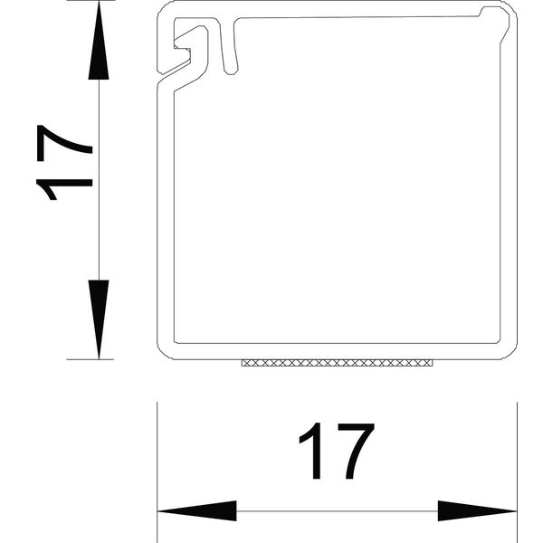 WDKMD17CW Mini trunking w. adhesive film and hinged upper part 17x17x2000 image 2