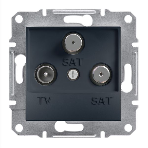 Asfora, TV-SAT-SAT ending socket, 1dB, anthracite image 3