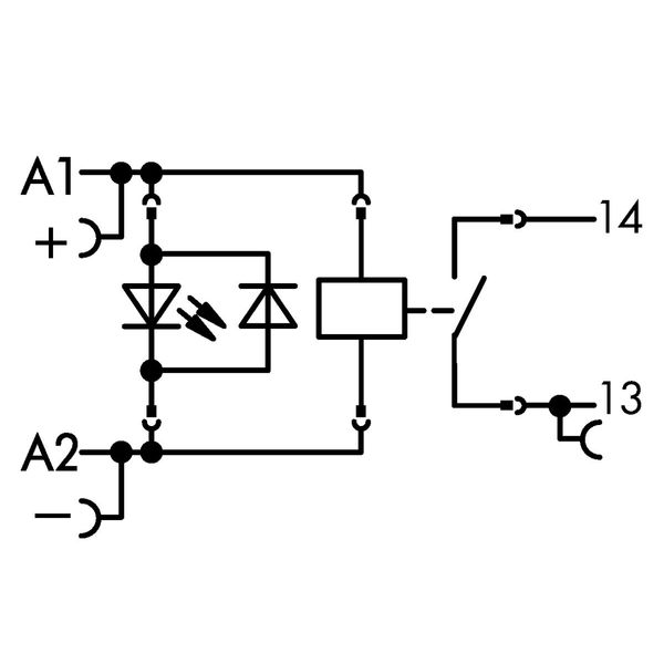 Relay module Nominal input voltage: 24 VDC 1 make contact image 8