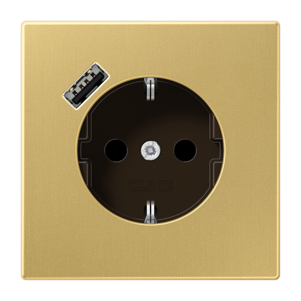 SCHUKO socket with USB type A ME1520-18AC image 2