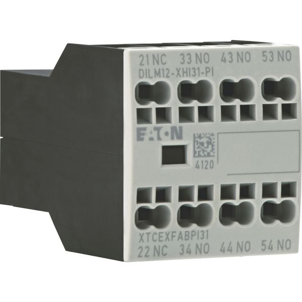 Auxiliary contact module, 4 pole, Ith= 16 A, 3 N/O, 1 NC, Front fixing, Push in terminals, DILA, DILM7 - DILM15 image 9