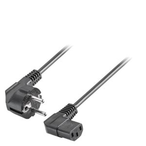 IEC cable, Germany 230V AC, angled ... image 1
