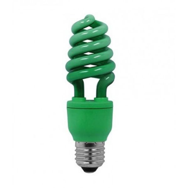 CFL Bulb E27 24W SPIRAL GREEN image 1
