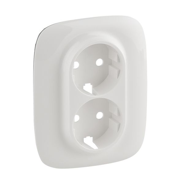 Cover plate Valena Allure - 2x2P+E socket - German standard - white image 1