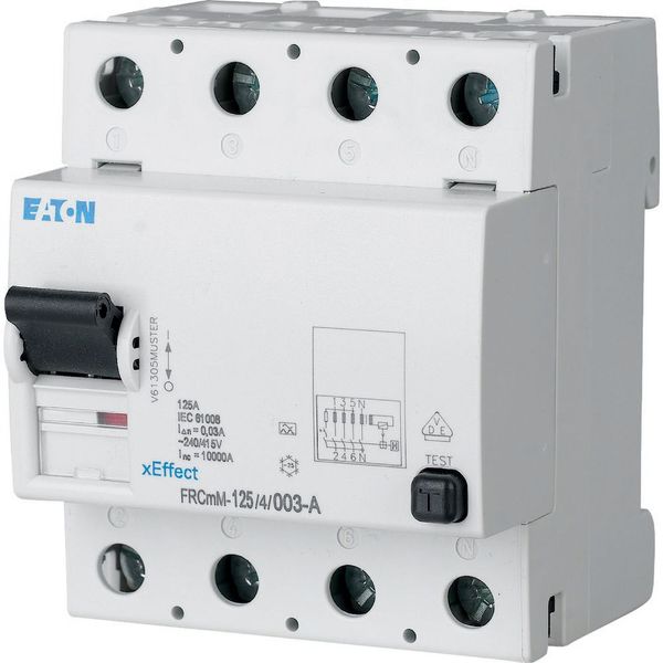 Residual current circuit breaker (RCCB), 125A, 4p, 100mA, type AC image 1