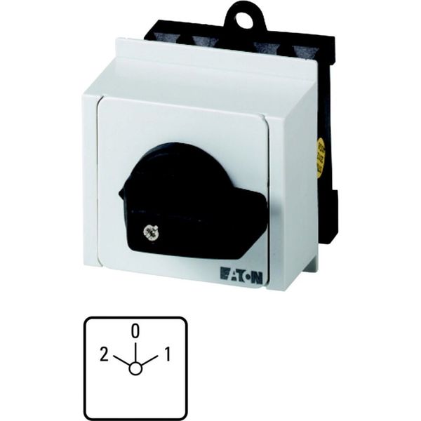 Multi-speed switches, T0, 20 A, service distribution board mounting, 4 contact unit(s), Contacts: 7, 60 °, maintained, With 0 (Off) position, 2-0-1, S image 3