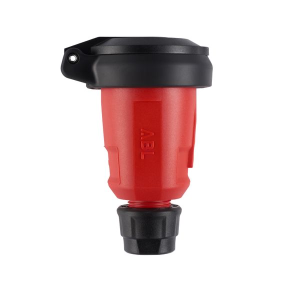 Hightech connector, French/Belgian, Elamid, red, self-closing hinged lid, contact protection, IP54, Typ 1580 image 1