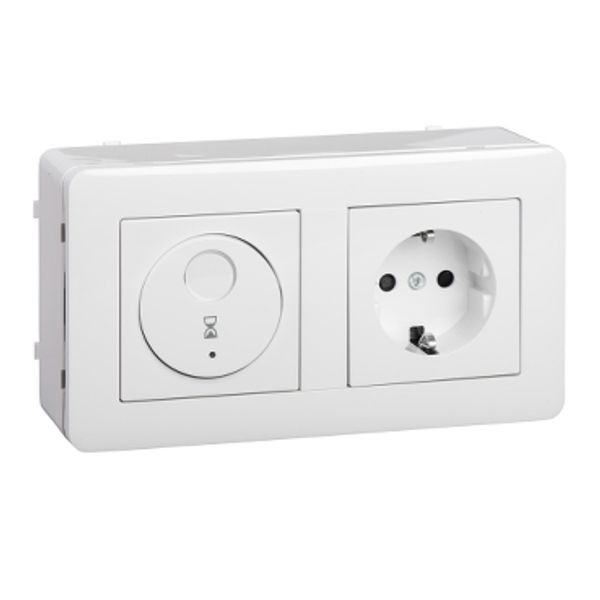 socket-outlet with electronic timer, 10A,  surface, white, Exxact image 3