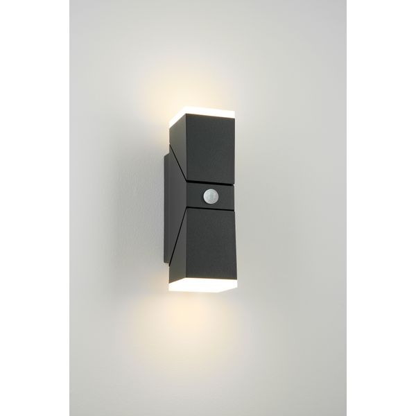 Evo LED Square Up/Down PIR 12,5W 750lm 3000K IP54 anthracite image 7