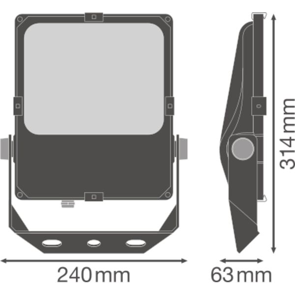 FLOODLIGHT PERFORMANCE ASYM 55x110 50 W 3000 K BK image 17