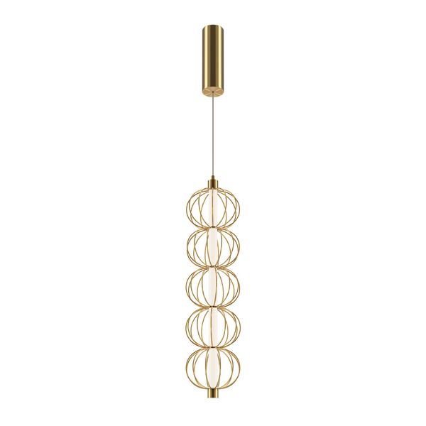 Modern Golden Cage Pendant lamp Gold image 1
