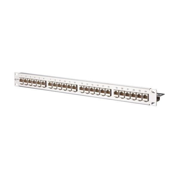 E-DAT modul 24x8(8) 1RU patch panel Cat.6A, stainless steel image 2