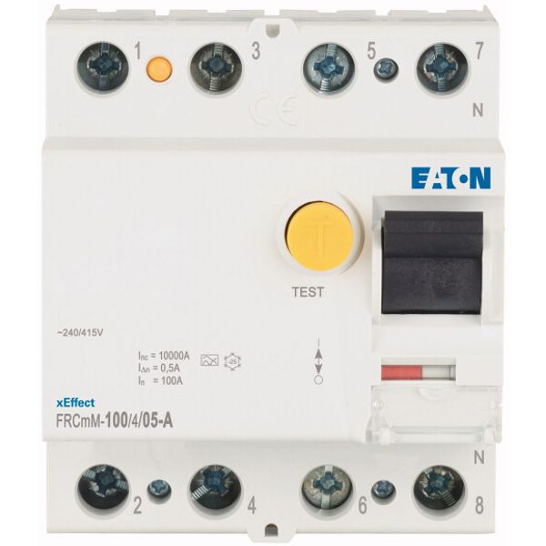 Residual current circuit breaker (RCCB), 100A, 4p, 500mA, type A image 2