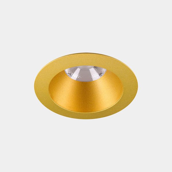 Downlight Play Deco Symmetrical Round Fixed 6.4W LED neutral-white 4000K CRI 90 48.8º PHASE CUT Gold/Gold IP54 636lm image 1