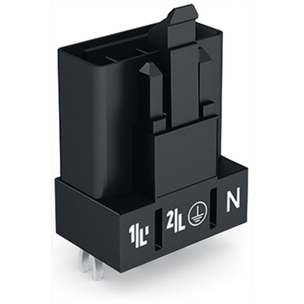 Plug for PCBs straight 4-pole black image 2
