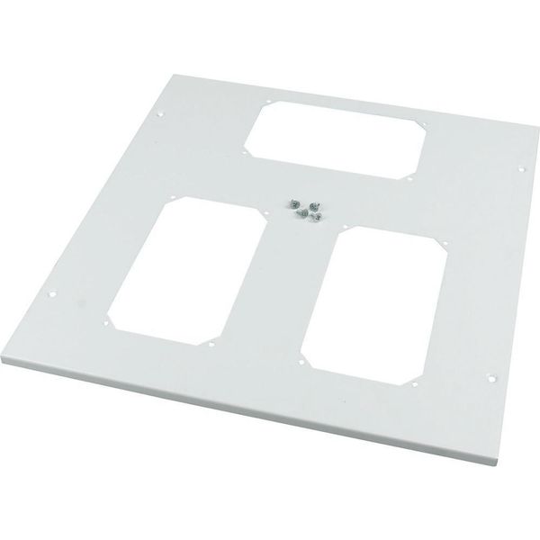 Top plate, F3A-flanges XF, for, WxD=1200x600mm, IP55, grey image 3