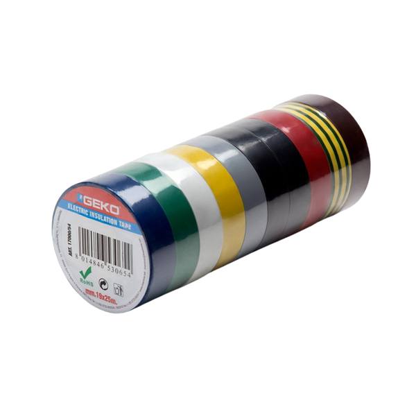 Insulating tape 19x25m WHITE 17000/58 GEKO image 1