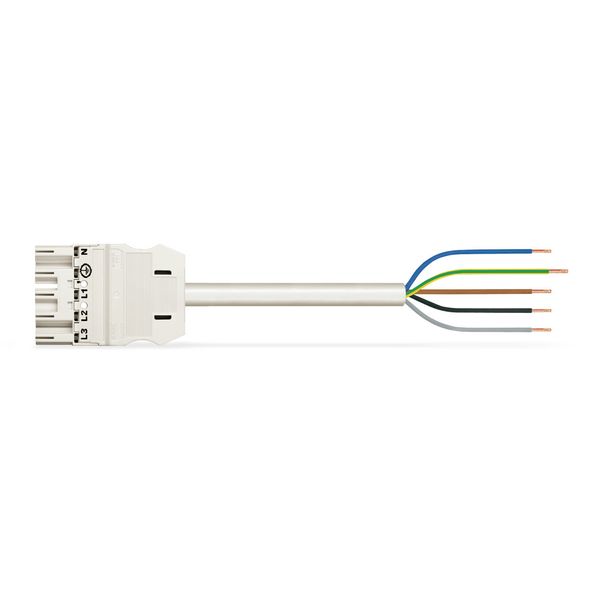 pre-assembled connecting cable;Eca;Plug/open-ended;white image 1