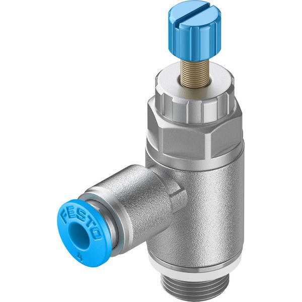 GRLA-1/8-QS-4-RS-D One-way flow control valve image 1