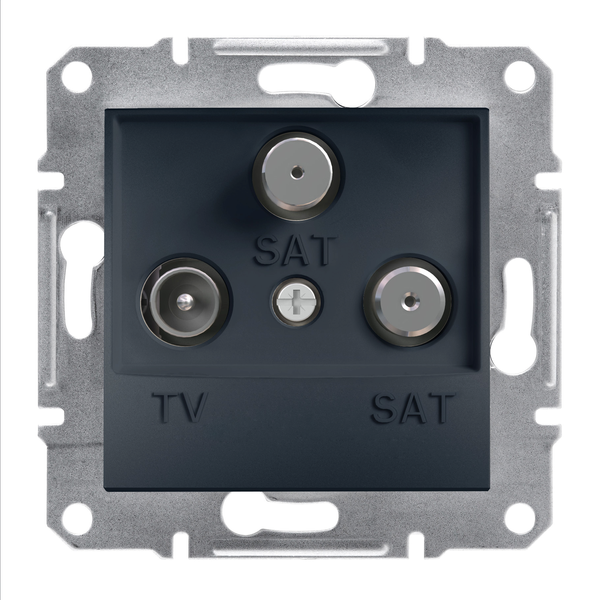 Asfora, TV-SAT-SAT ending socket, 1dB, anthracite image 4