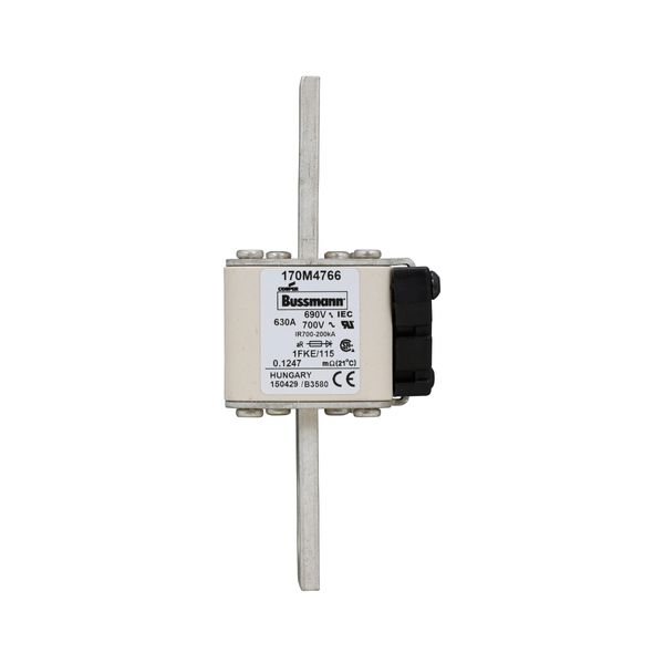 Fuse-link, high speed, 630 A, AC 690 V, size 1, 53 x 69 x 136 mm, aR, IEC, UL, single indicator image 7