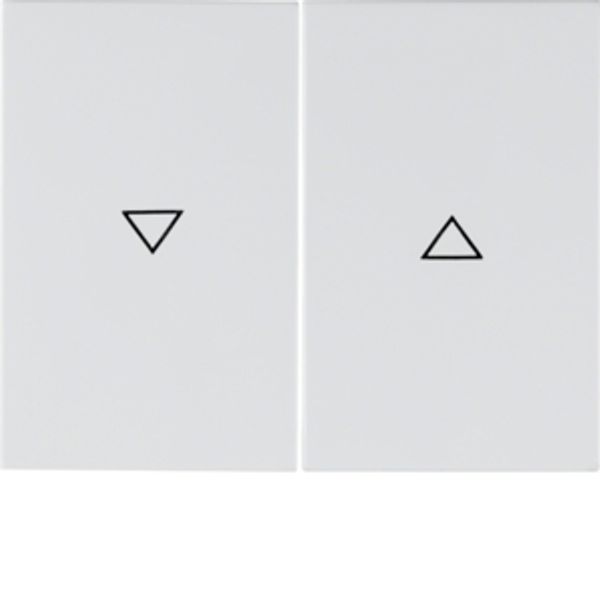 Rocker 2gang imprinted arrow symbol, K.1, p. white glossy image 2