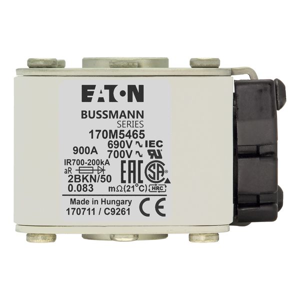 Fuse-link, high speed, 900 A, AC 690 V, size 2, aR, IEC, UL, single indicator image 17