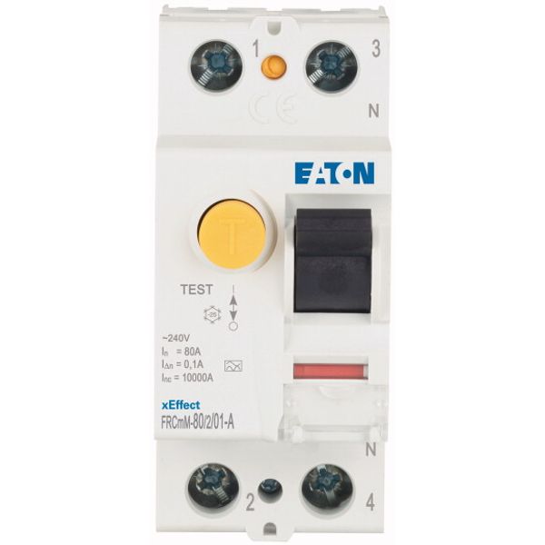 Residual current circuit breaker (RCCB), 80A, 2p, 100mA, type A image 2